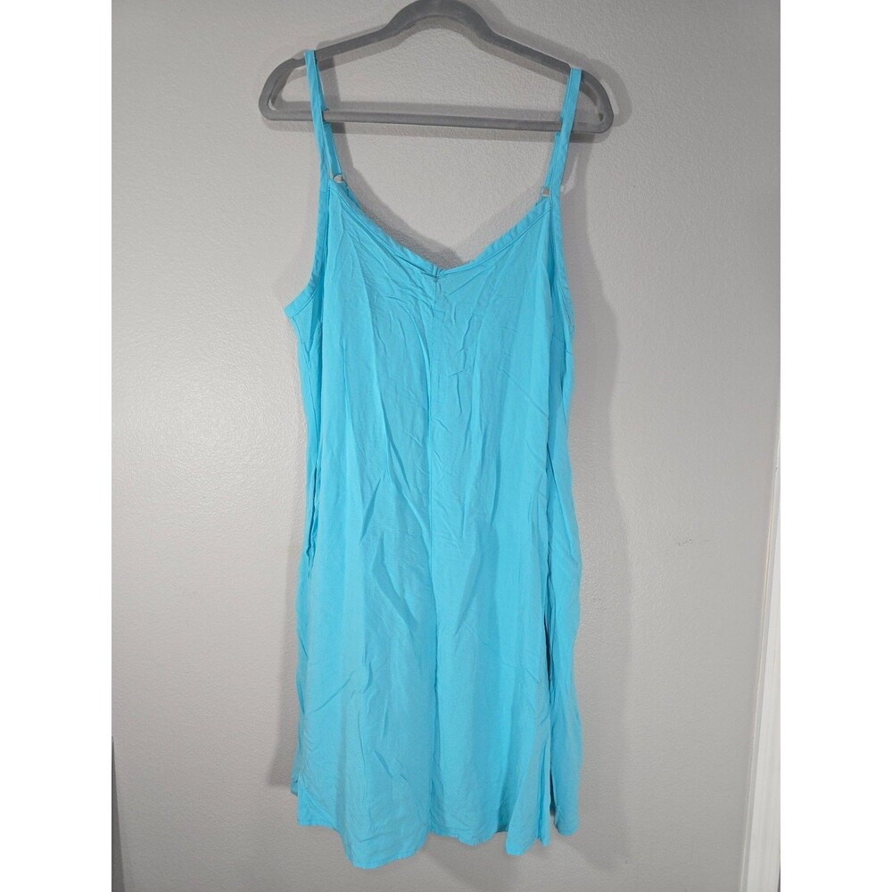 Torrid Mini Challis Trapeze Dress V-Neck Sleeveless  Blue Plus Size Size 2 2x BL